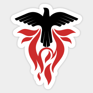 A dove in a flame of fire is a symbol of the Holy Spirit Sticker